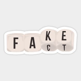 Dice Thrown Fact and Fake Sticker
